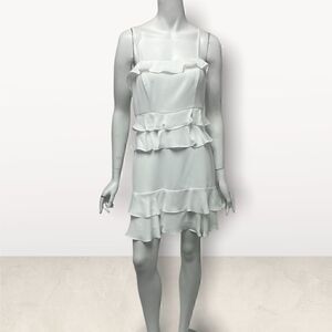 Parker White Tiered Mini Dress NWOT